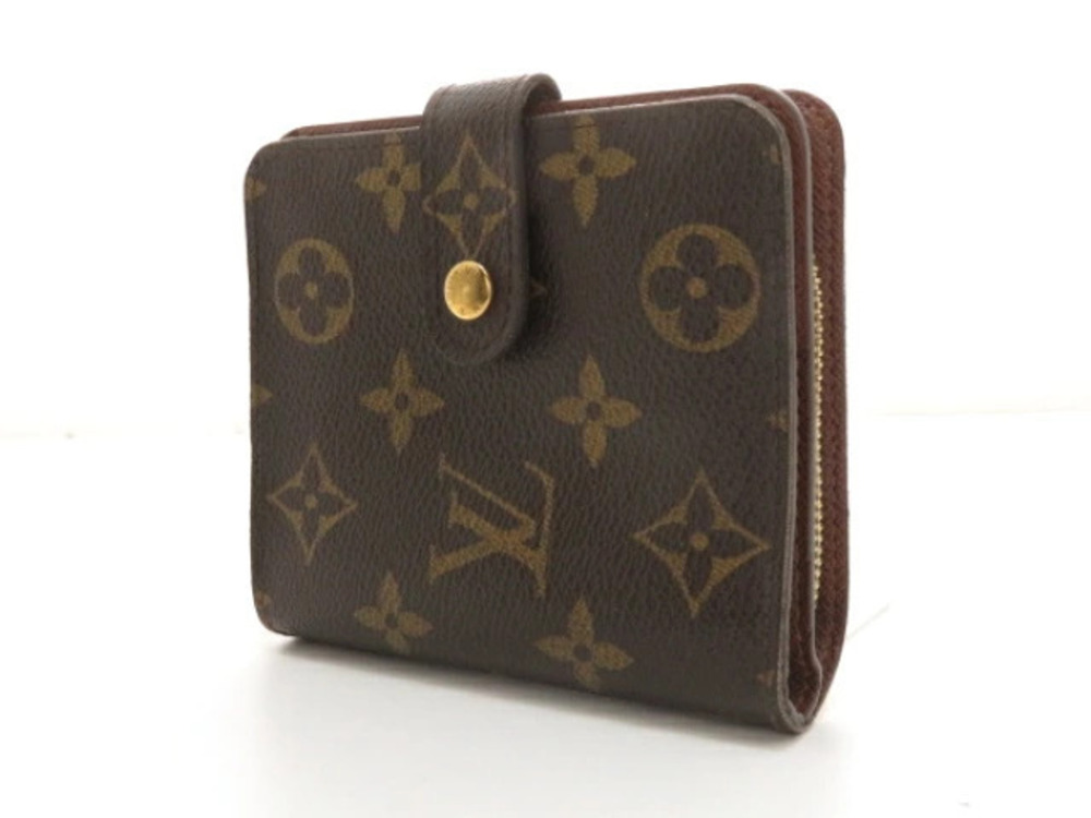 Louis Vuitton Compact fold Monogram Wallet Bi Zip Brown